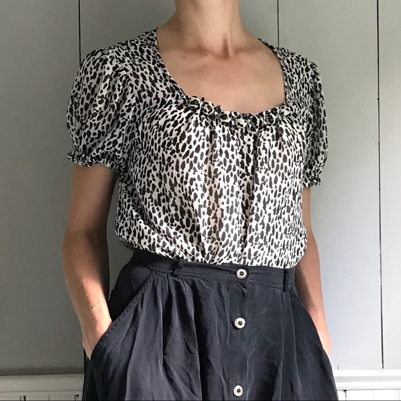 Michael Kors Beaded Black and White Blouse S - Picture 2 of 7